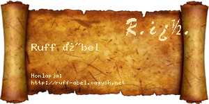 Ruff Ábel névjegykártya